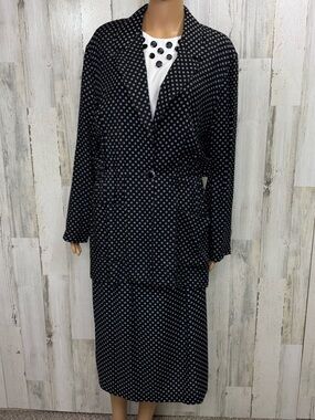 Jo‎ Hardin Vintage 80’s Black Polka Dot Three-Piece Skirt Suit